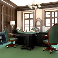 Classic Office 3d Model Max C4d Obj 3ds Fbx Lwo Stl 3dexport Com By Youcefamr Classic Office Classic Interior