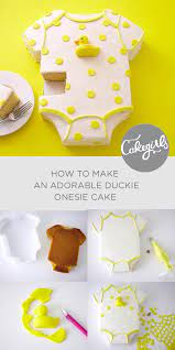 How To Make A Duckie Onesie Cake Baby Shower Cakes For Boys Baby Shower Cakes Neutral Baby Shower Cakes