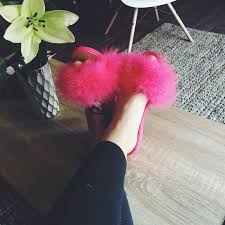 Women's sonoma goods for life® faux fur slide slipper. Shoes Hot Pink Fluffy Slide Slippers Poshmark