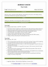 Auswahl professioneller vorlagen, mit denen sie überzeugen! Tour Guide Resume Samples Qwikresume