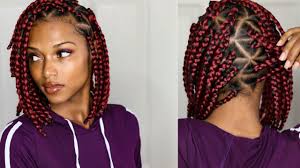 Use several packs of jumbo brown hair to knit your long braids. Triangle Box Braids Triangle Box Braids Box Braids Bob Box Braids Hairstyles