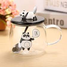 Check spelling or type a new query. Panda Cup Cute Glass Panda Teacups Panda Glass Coffee Cups With Lid