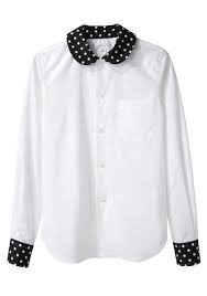 Comme Des Garcons Shirt Dots Collar Shirt Clothes Retail Fashion Collar Shirts