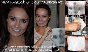 H2o At Home Cleansing And Exfoliating Cloth Take Off Your Makeup With Just Water Home Detox Natural Beauty Tips Homemade Detox Drinks