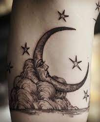 Omg How Absolutely Beautiful Is This Tattoo Though The Detailing The Moon The Clouds I Nee 1 Tattoos Moon Tattoo Cute Tattoos