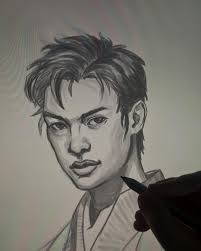 Drawing faces for a project I'm trying to tie up before Christmas. Original  sketch wasn't working so I decided to redraw it before painting. . . #draw  #drawing #portrait #portraitsketching #drawinganatomy #sketchbook #