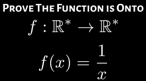 To do this, draw horizontal lines through the graph. Prove The Function Is Onto F X 1 X Youtube