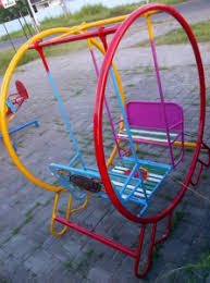 Bentang 140 cm, lebar kaki 80 cm, rp.1.800.000. Pembuatan Ayunan Besi Model Bulat Dan Kotak Murah Palembang Alfa Tehnik Jaya Palembang