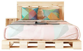 Brimnes bed frame with storage & headboard, black, luröy, full. Pallet Bed Platform Frame And Headboard Full Size Transitional Platform Beds By Pallet Beds Company Houzz