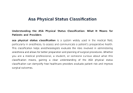 Image result for ASA Physical Status Classification System