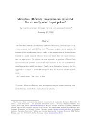 Pdf Allocative Efficiency Measurement Revisited Do We Really Need Input Prices