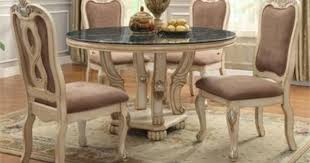 54 Genesis Whitewash Round Marble Dining Table Set Dining Table Marble Round Dining Table Sets Round Marble Dining Table