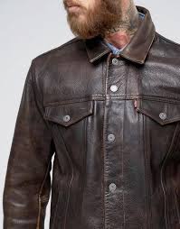 Levi S Brown Leather Trucker Jacket Archivosweb Com Brown Jacket Men Jackets Men Fashion Leather Jacket Men