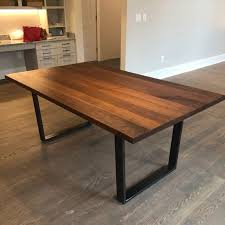 Black Walnut Dining Table Contemporary Design Industrial Etsy Walnut Dining Table Contemporary Kitchen Tables Dining Table