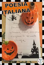 Italian Halloween Poetry Halloween Worksheets World Language Classroom Halloween Poems