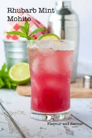 Rhubarb Mint Mojito Recette Recette Rhubarbe Boisson