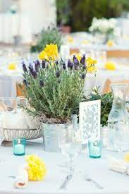How To Make Potted Lavender Table Centerpieces In 2 Steps Lavender Potted Plant Wedding Centerpieces Wedding Table