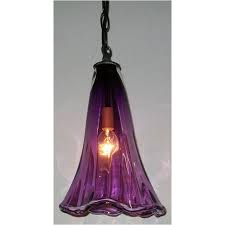 Crystal Postighone Purple Hand Blown Hanging Glass Pendant Light Sweetheart Gallery Contemporary Craft Gallery Fine American Craft Art Design Handmade Home Personal Accessories