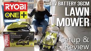 This self propelled battery powered lawn mower can tackle my entire yard on a single charge and folds up for easy storage! Ryobi Lawn Mower Review 18v Battery 36cm 14inch Unboxing Set Up How To Start How To Clean Youtube