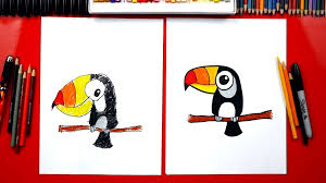 How to draw animals little tocan. Birds Archives Art For Kids Hub