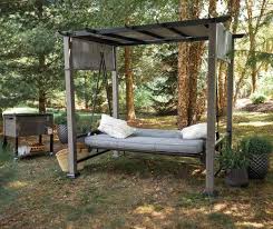 Broyhill Patio Pergola Cushioned Daybed 3 Person Swing Big Lots In 2020 Daybed Swing Easy Backyard Outdoor Bed Swing