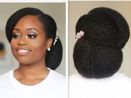 Top 25 updos for black women. Bridal Updo For Natural Hair Bride Bridal Hairstyle With Natural Hair Youtube