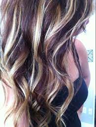47.red lowlights with brown between the foils. Want To Dye My Hair Like This Reddish Brown With Caramel Hi Lites Purple Blonde Hair Hair Styles Dark Purple Hair