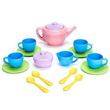 Amazon Com Green Toys Tea Set Toys Games Toy Tea Set Green Toys Tea Set Green Toys