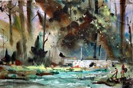 Original Watercolor By Edgar Whitney Rendezvous Painting Original Watercolors Watercolor Artists