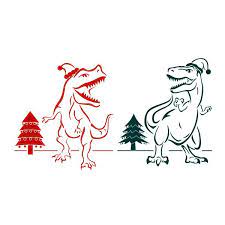 Download Christmas Dino Dinosaur Cuttable Design
