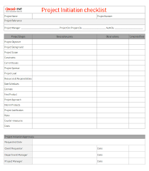 Maybe you would like to learn more about one of these? Project Initiation Checklist Excel Template Example Project Management Small Business Guide