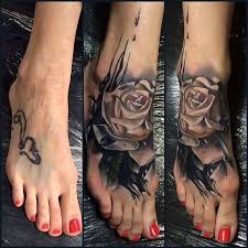 Cover up tattoos get in handy for this reason as they allow us to remedy a previous done tattoo with something better. Women S B W Rose Foot Tattoo Rose Tattoo Foot Ankle Tattoo Cover Up Tattoos For Women Flowers