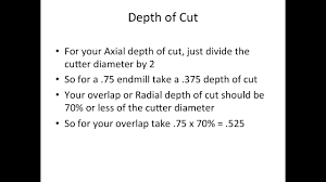 Speeds Feeds And Depth Of Cut For Milling