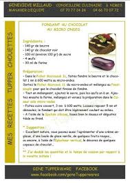 Fondant Chocolat Recette Tupperware Recette Tuperware Plat Tupperware