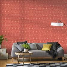 Prism Coral Wallpaper Large Coral Wallpaper Orange Wallpaper Gray Bedroom Walls