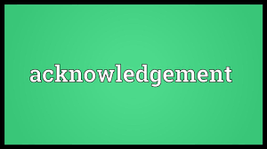 Acknowledgement Meaning Youtube