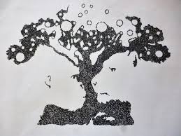 Aprende cómo dibujar un arbol paso a paso y de la forma más fácil. Facil Puntillismo Paisaje Blanco Y Negro