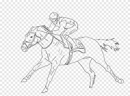 New pictures and coloring pages for children every day! Thoroughbred Horse Racing Coloring Book Jockey Horse Race Horse Angle Png Pngegg