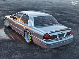 There are three body styles, three box sizes, six trims, and six powertrains to choose from. Nascar Inspired Crown Victoria Rendering Packs Blown Coyote Power