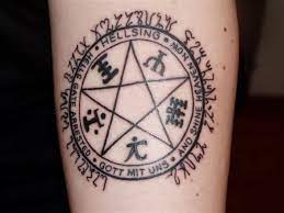 hellsing tattoo tattoos pentagram tattoo gamer tattoos