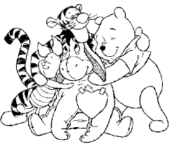 Pooh Tigger Piglet Eeyore Cartoon Coloring Pages Valentine Coloring Pages Bear Coloring Pages