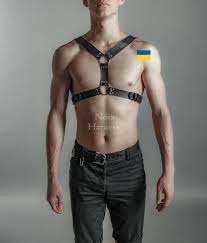 Leather Harness Men Gay Bdsm Black Chest Kinky Body Rave Plus Size Man  Custom | eBay