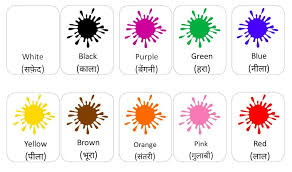 Different Colors Colours Colours In Hindi Brown Color Names Colours