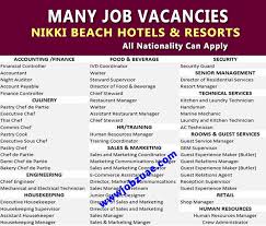 Nikki Beach Hotels Resort Jobs Attractive Salary Accommodation Flight Tickets Free Visa Click Her Beach Hotel Resort Beach Hotels Nikki Beach