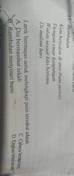 Check spelling or type a new query. Larik Bermajas Untuk Melengkapi Puisi Tersebut Adalah Brainly Co Id
