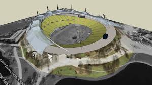 Construction began in 1969 and it officially opened three years later on 24 may 1972. Olympiastadion Munchen 3d Warehouse