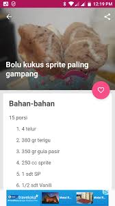 Membuat bolu panggang lebih populer dan mudah daripada bolu kukus. Resep Bolu Kukus Sprite Fur Android Apk Herunterladen