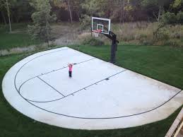 Residential basketball half court dimensions. Backyard Basketball Court Design Builders