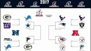 When reading the brackets, please keep in mind that the highest remaining seed hosts the lowest remaining seed in the following round of the playoffs. 2017 Nfl Playoffs Predictions Road To Winning Super Bowl 51 Full Bracket Huskyey Youtube