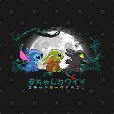 Trio Baby Baby Yoda Stitch And Toothless T Shirt The Shirt List